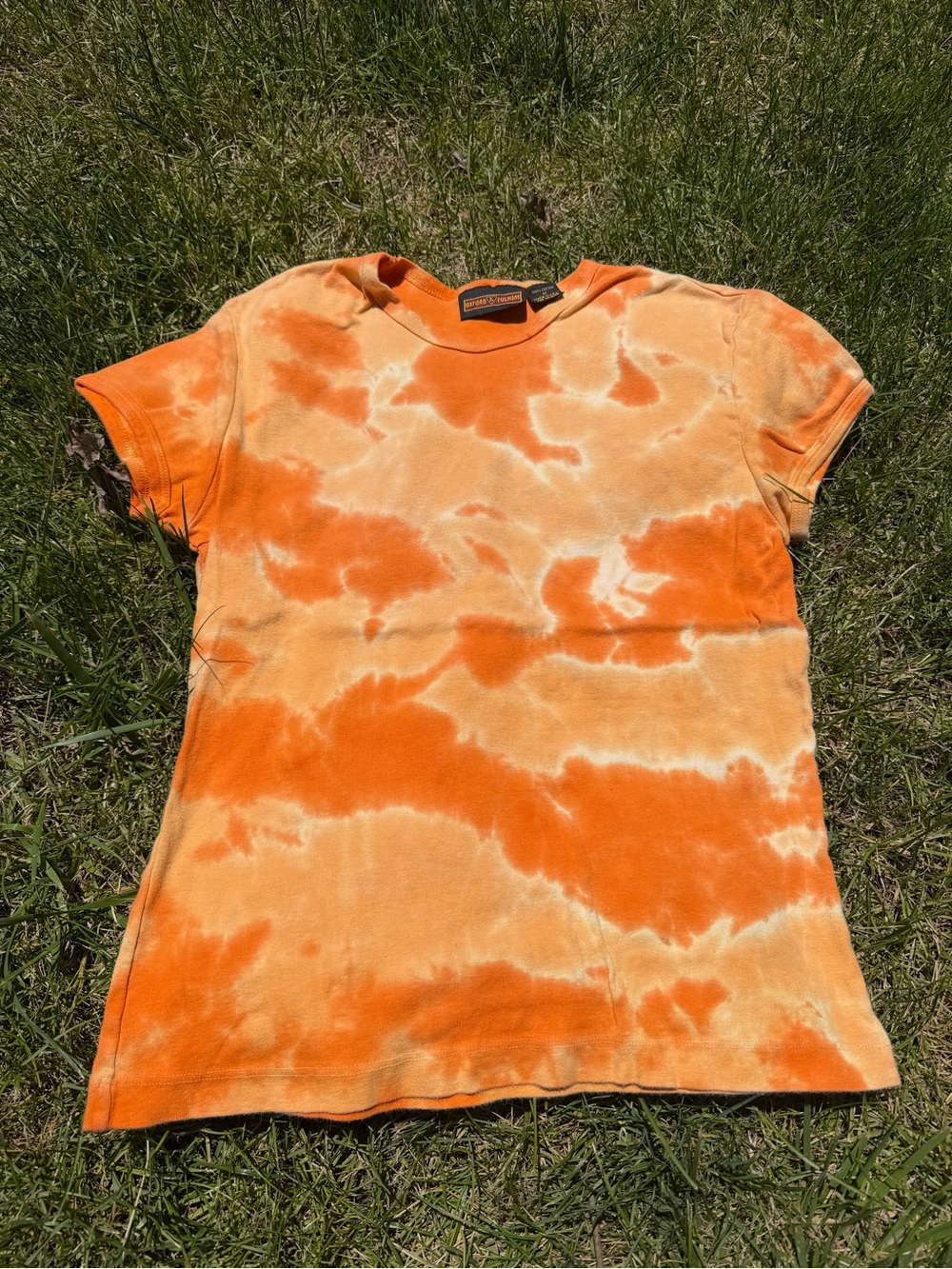 90s Orange tie-dye Short Sleeve 100% cotton Size Medium